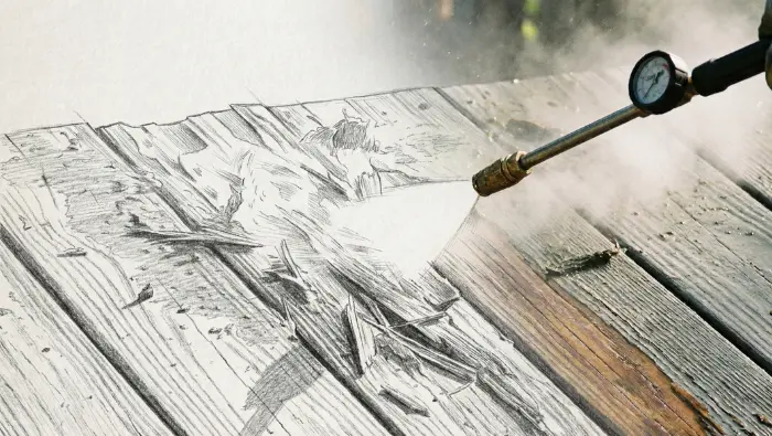 high pressure wood damage